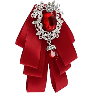 Juvzolr Rhinestone Bow Tie for Men Ribbon Mens Bow Tie for Business Banquet | Oversized Satin Bow Tie, Large Rhinestone Decor