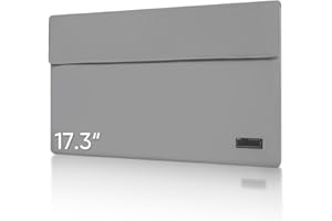 ARZOPA 17.3" Portable Monitor Sleeve Bag, PU Leather Case, Grey