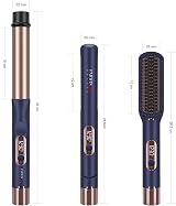 PARWIN PRO BEAUTY 3-in-1 Hair Styling Set Straightener Curler Brush Prussian view 7