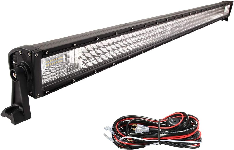 Willpower LED Light Bar 52 Inch 675W Super Bright Led Off road Work Light Bar Spot Flood Combo Driving Lights with Wiring Harness Kit for Car Tractor Truck ATV SUV Boat