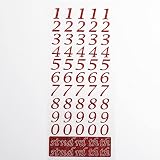 Italian Options 15mm Script Red Glitter Self Adhesive Sticker Numbers Craft view 2