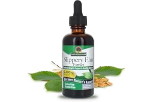 Nature's Answer Alcohol-Free Slippery Elm 2 Fluid Ounce Extract | Soothes Mucous Membranes | Gluten-Free, Cruelty-Free, Kosher-Certified, Made in The USA | Single Count