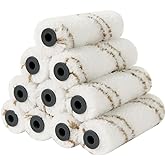 Mister Rui Microfiber Paint Roller 4 Inch, 10 Pack Small Paint Roller Covers, 10 mm Nap, Mini Paint Roller for Use with All Paints and Stains