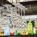 Orblue Under Cabinet Wine Glass Rack and Holder w/Universal Mounting Kit and Screws, Chrome Undercabinet Rack, Up to 9 Wine Glasses
