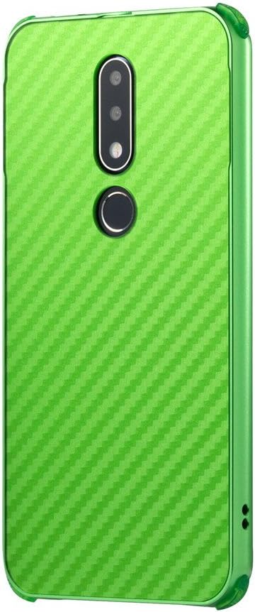 XMTN Nokia 6.1 Plus,Nokia X6 5.8" Case, Metal Frame+Hard Back Case 2 in 1 Cover Ultra-Thin Frame Case for Nokia 6.1 Plus,Nokia X6 Smartphone (Green)