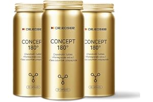 DR.ROSER 180° Anti-Gravity Capsules – Chondroitin Sulfate + Pomegranate Extract (Urolithin A) + Marine Collagen Elastin – Supports Joint Flexibility, Skin Elasticity & Bone Health – 90 Capsules