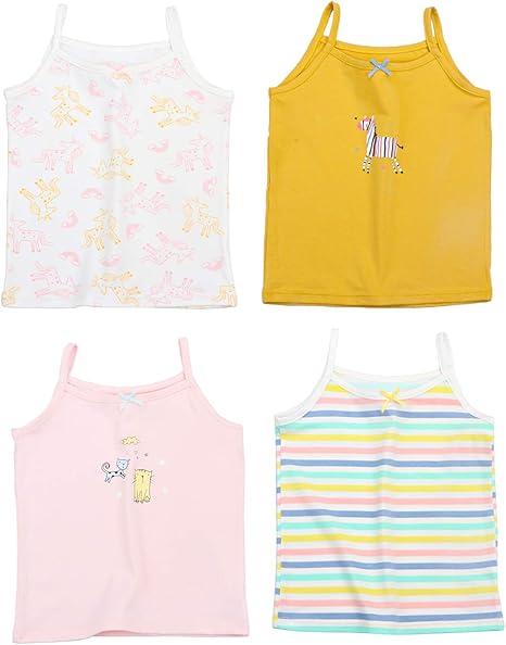Amazon Hapipana 女の子 キャミソール 4点セット 女児 タンクトップ キッズ インナー 綿 通気 春 夏着 インナー ユニコーン インナーシャツ 通販