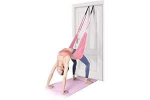 XEMZ Fitness Yoga Stretching Strap, Adjustable Leg Stretcher Back Bend Assist Trainer, Improve Leg Waist Back Flexibility Home Gym Equipment for Rehab Pilates Ballet Cheerleading Splits Gymnastics