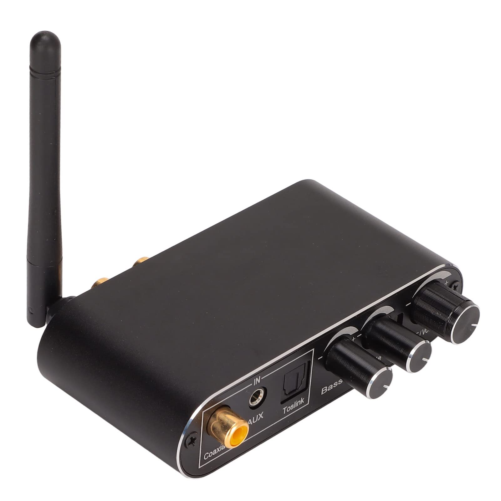 Digital to Analog Audio Converter 5.0 Bluetooth Infrared Remote Control Dual Device Connection Bluetooth L/R RCA/3.5mm DAC Converter Supports Volume Control Music Switching