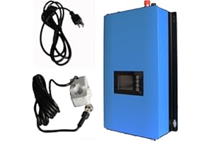 TINGEN 1000W Solar Grid Tie Inverter DC Input 22-65V AC Output Auto Switch 110V or 220V Solar Power Solar Panel or Battery Grid Tie Inverter with LCD Display with Limiter (SUN1000G2L-M)