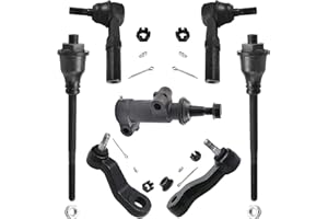 ASTARPRO 7pcs Front Tie Rods Inner And Outer Complete Kit Idler Arm And Pitman Arm Compatible with Chevy Silverado Avalanche Suburban 2500 GMC Serria Yukon XL 2500 Hummer H2