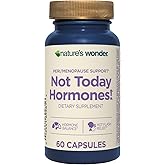 Nature's Wonder Not Today Hormones Perimenopause and Menopause Support Supplement for Women with Estro-G100, Supports Hot Flashes and Night Sweats 60 Vegetarian Capsules, 60 Day Supply