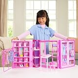 Barbie Dream Closet Playset with Blonde Doll 25+ Accessories 3-ft Wide view 2