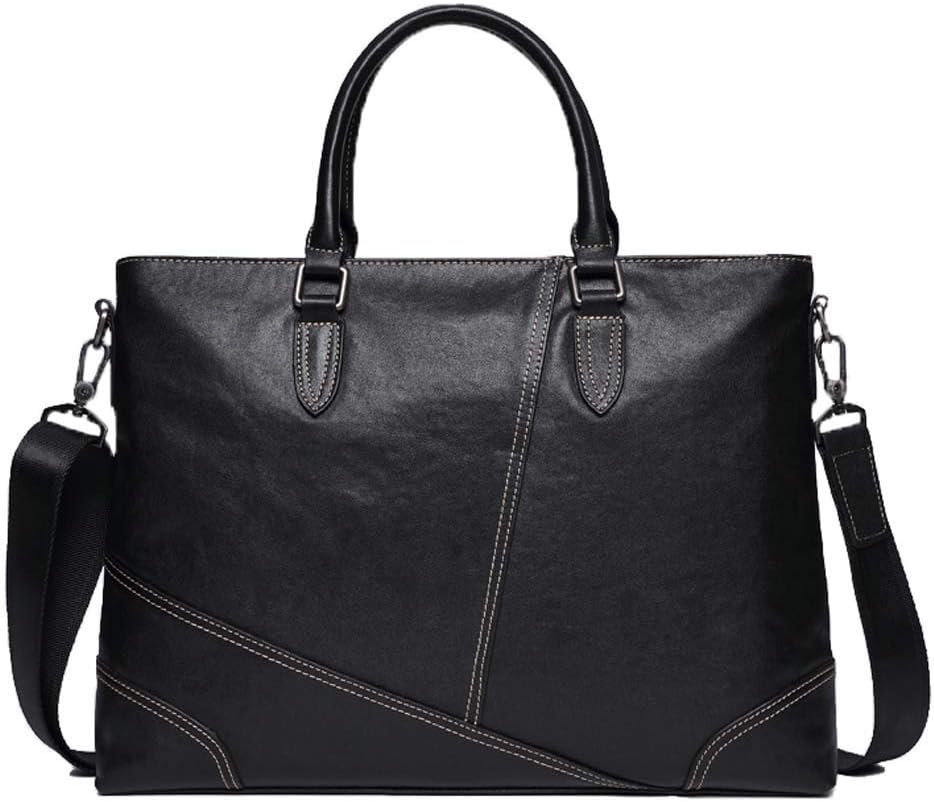 Maxiaoyun Laptop Messenger Bags Men Leather Lawyers Briefcase Laptop Business Slim Bags Office Briefcase Fits To Tablet Notebook