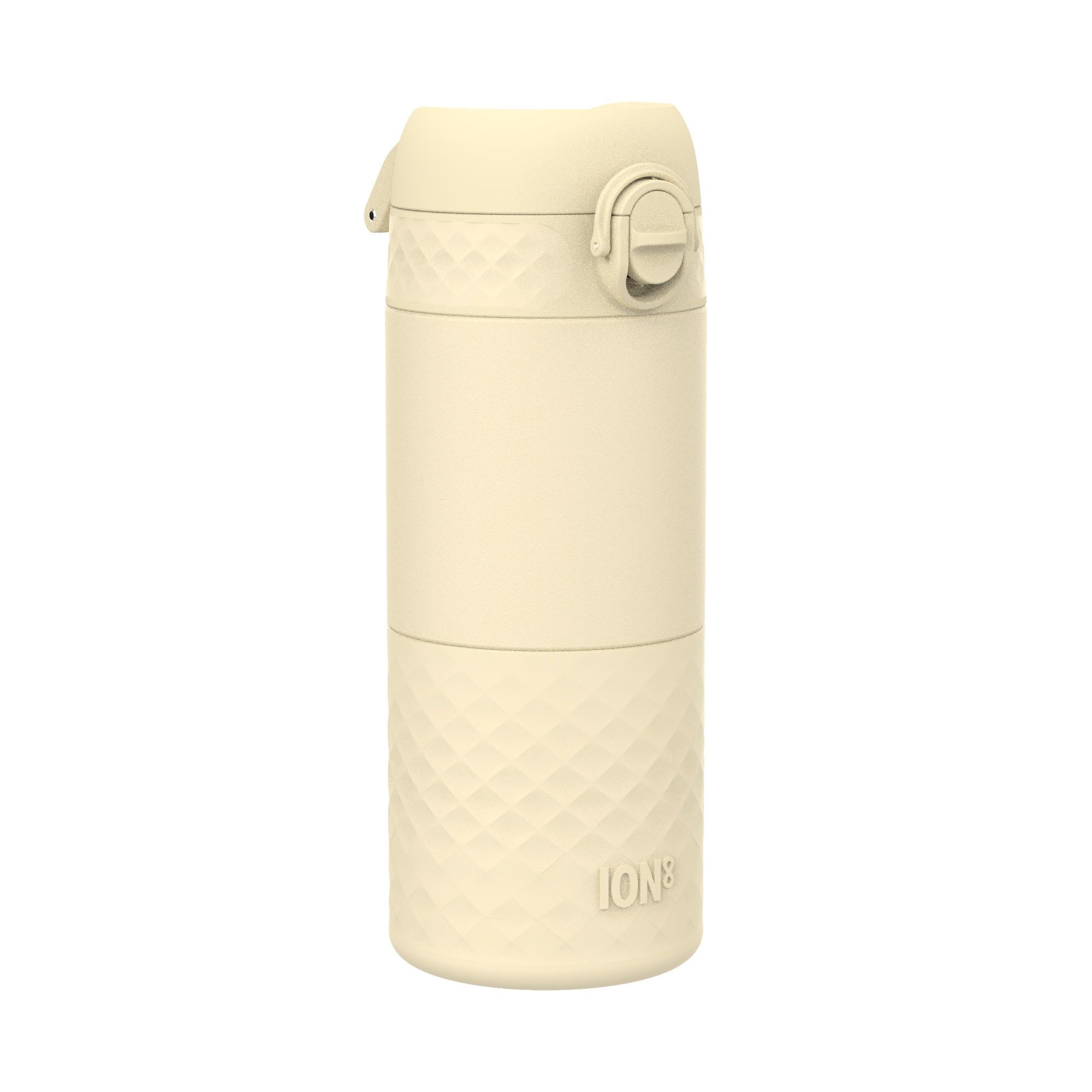 ION8 Insulated Travel Mug, Leak Proof, Triple Lock Secure, Spill-Free in Transit, Hygienic Cover, Easy-to-Clean, Perfect On-The-Go, Soft Base, Stainless Steel, Tuberose Cream