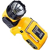Flashlight LED Work Light for Dewalt 10.8V-12V Rechargeable Rotatable Torch Lamps Outdoor LED Work Light for Dewalt 12V MAX Li-ion battery DCB124 DCB120 DCB123 DCB127(Tool Only)