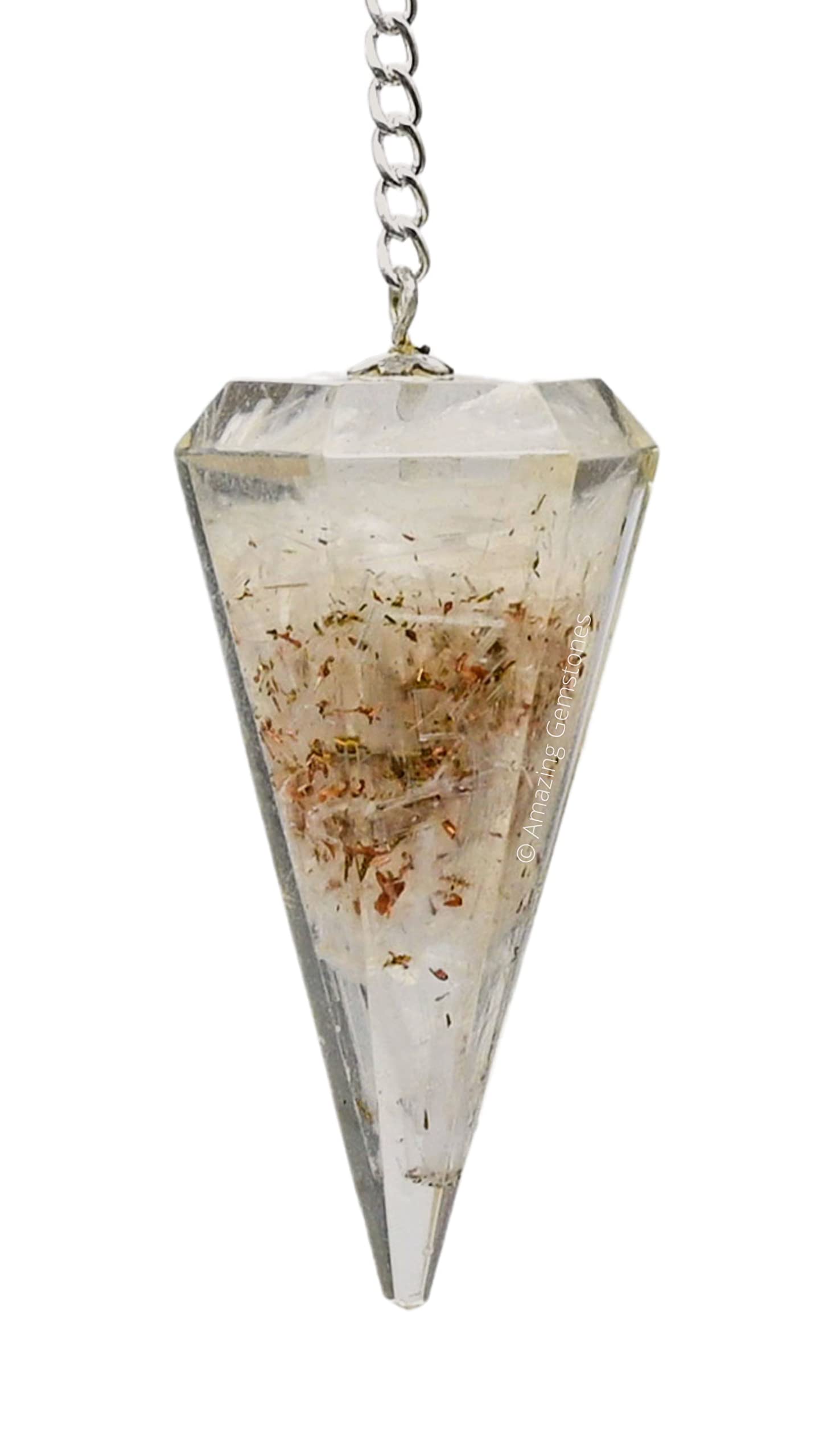 Selenite Orgone Crystal Pendulums for Divination