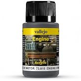 Vallejo - Engine Grime | Weathering FX Engine | Permanent Pigments and Water Based Acrylic Resins | Directly Applicable to the Base | for Miniatures, Scale Models &amp; Dioramas | 40 ml. (1.35 fl.oz.)