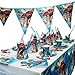 Moana Birthday Party Supplies and Decorations - 125 Items Pack For 8 Guests - 2 BONUS Gifts: The Necklace Heart of Te Fiti And 8 Pack Pinback Badges