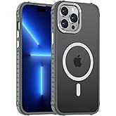 DEERLAMN Strong Magnetic Case for iPhone 14 Pro Max 6.7-Inch,[Compatible with Magsafe][Military Grade Drop Protection] Translucent Matte Shockproof Protective Phone Cover-Frosted Gray
