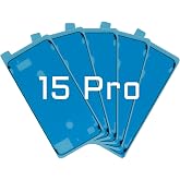 Risidamoy 5 PCS for iPhone 15 Pro Waterproof Pre-Cut Adhesive Sticker | Precut Water Proof Stickers Kit Screen Frame Sealing Tape Repair Watertight Internal for iPhone 15pro 6.1"