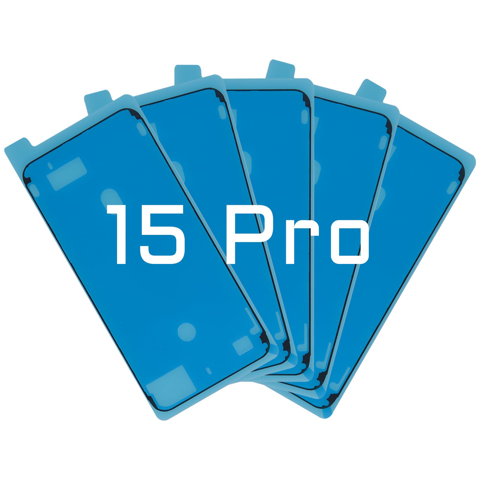 Photo 1 of Risidamoy 5 PCS for iPhone 15 Pro Waterproof Adhesive Sticker Fix Pre-Cut Water Proof Stickers Kit for iPhone 15pro 6.1" Screen Frame Sealing Tape Repair Watertight Internal