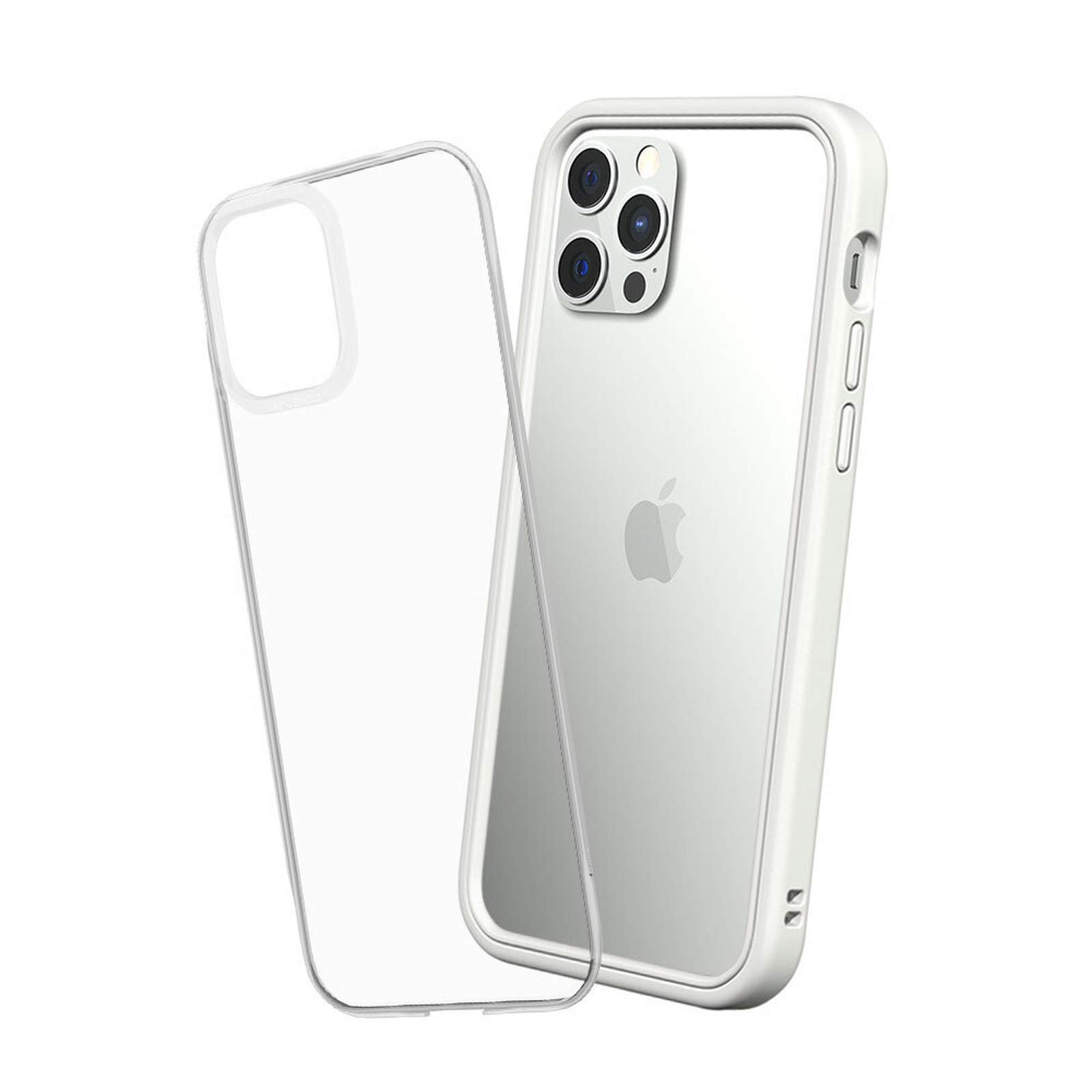 RHINOSHIELD Modular Case compatible with [iPhone 12/12 Pro] | Mod NX - Customizable Shock Absorbent Heavy Duty Protective Cover - White