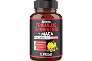Zolotus Premium Tribulus Terrestris Capsules - 9600mg Per Serving - Combined with Ashwagandha, Panax Ginseng & Maca - Boost Energy, Mood, Stamina & Immune - 90 Counts for 3 Months