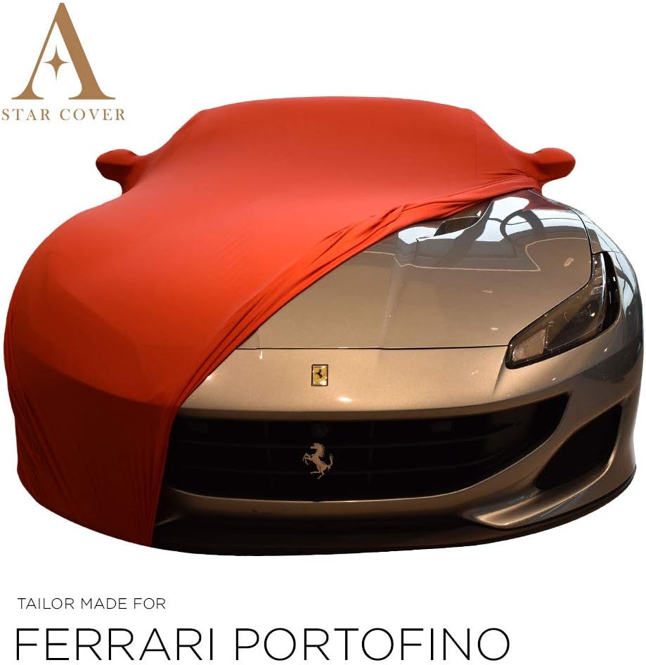 Indoor CARCOVER FITS Ferrari Portofino RED with MIRRORPOCKETS