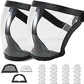 INYX SHOES Anti-Fog Full Face Active shields Protection Visible Expression Transparent Breathable Comfortable Adults Reusable (Black, 2PCS), JZY-0010