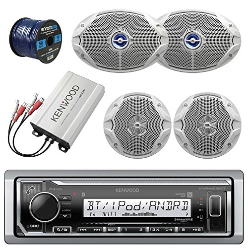 Buy Kenwood KMRM315BT Bluetooth Marine Audio Receiver Bundle Combo