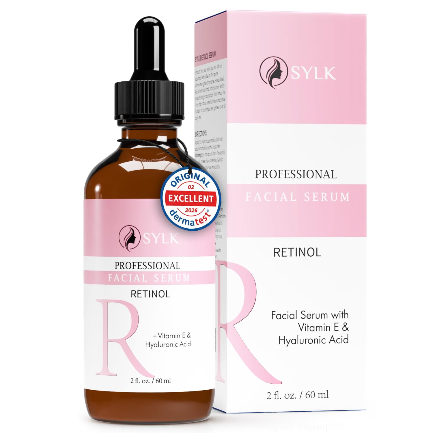 Retinol Serum for Face with Hyaluronic Acid and Vitamin E | Microneedling Serum for Derma Roller | Anti Aging Skin Care Serum Vitamin A | Anti Wrinkle and Acne Scar Treatment | 60 ml