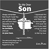 Someki To My Son Necklace Christian Cross Pendant Xquisitely Engraved Lord'S Prayer Necklace Birthday Inspirational Gifts for Son