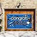 Blulu Class of 2025 Congrats Grad Banner for Graduation Party Supplies 2024, Large 70.87 x 43.31 Inch Graduation Decorations Fabric Graduation Backdrop for High School College University(Blue)