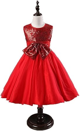 little girl red formal dress