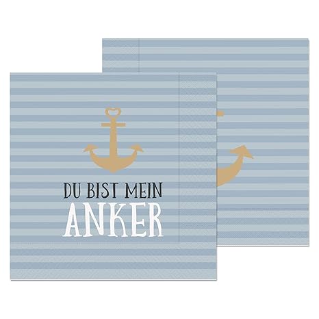 Preis Am Stiel 1 Pack Servietten Du Bist Mein Anker