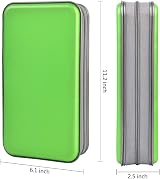 alavisxf xx CD Case 96 Capacity Green Portable Zipper DVD Holder view 4