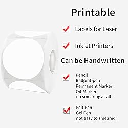 STARLIBOO White Dot Stickers, 2 inch Circle Garage