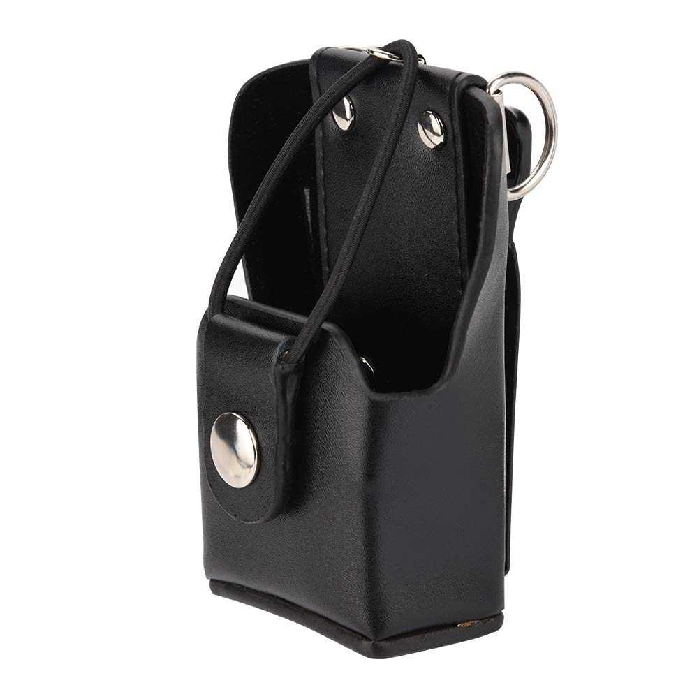 Hopcd Leather Case for Walkie Talkie, Leather Radio Case for GP328plus/GP338plug/GP344/GP388, with Back Clip on The Back
