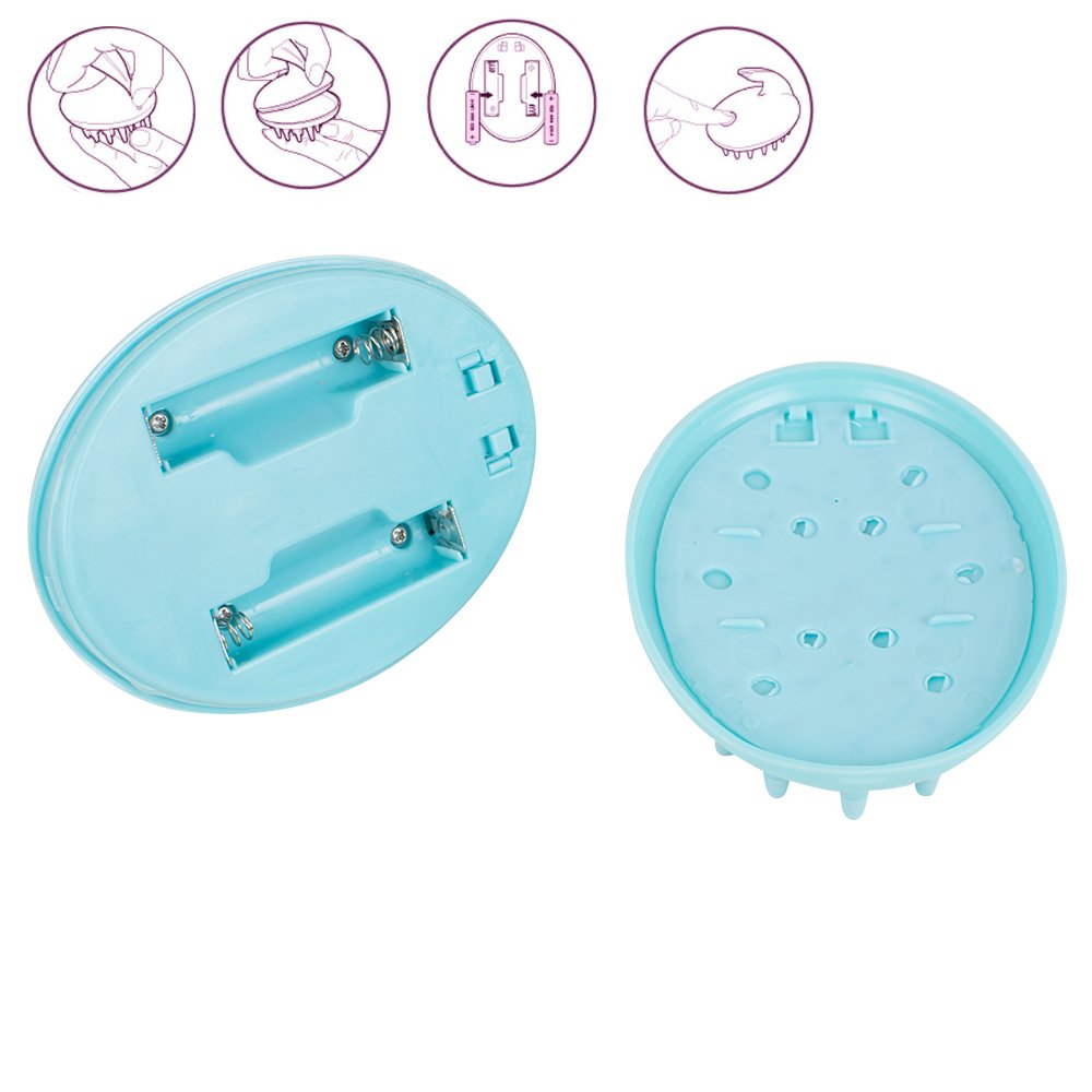 Risingmed Elektrische Kopfmassagegerät Haarpflege Shampoo Massage Kammbürste