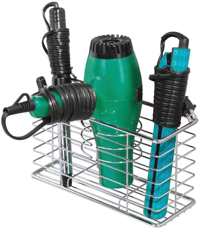 Badausstattung sichere Fön Aufbewahrung mit drei Fächern Lockenstab und