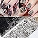 10 roll 420CM Black Nail Art Transfer Foil Lace Flower Nail Foils Transfer Sticker Nail Decoration