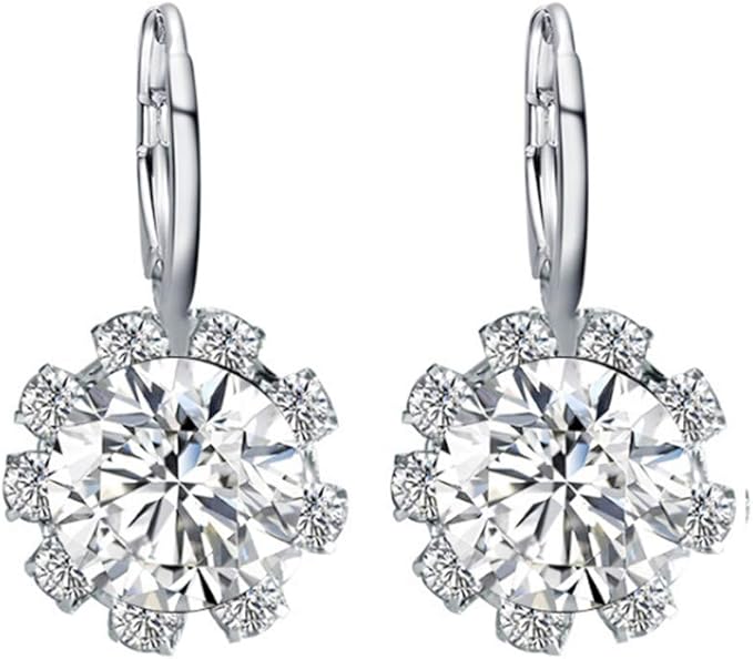 DEtrade Exquisite Frauen Ohrringe Zirkon Multi-Color Fashion Einfache