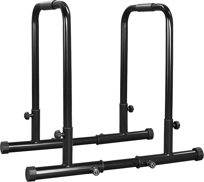 Yaheetech Dip Bars Station Pull Up Bars Heavy Duty Steel 500lbs Capacity