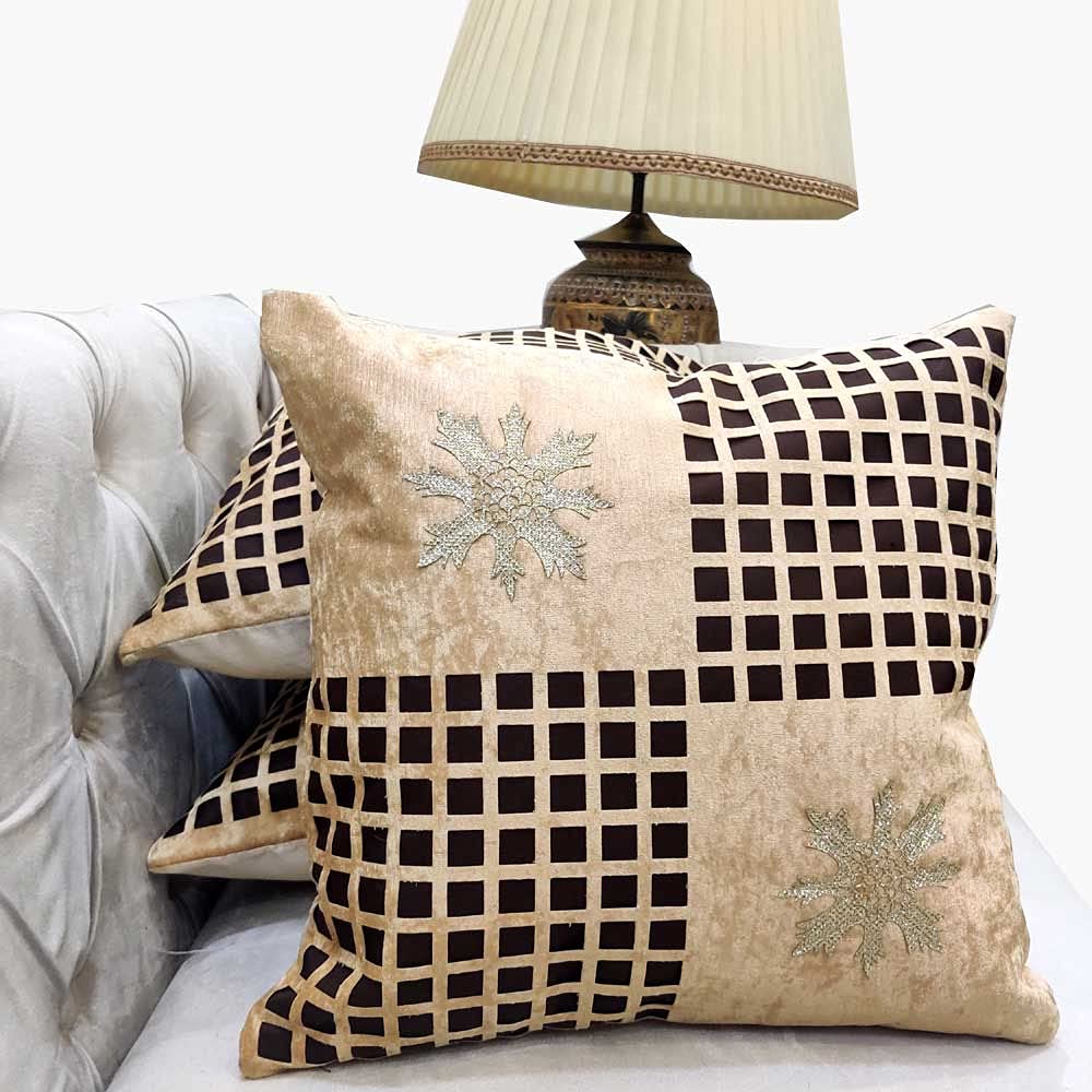 Buy Ravishing Brown Cushion Cover Set of 3 Online at Low Prices in