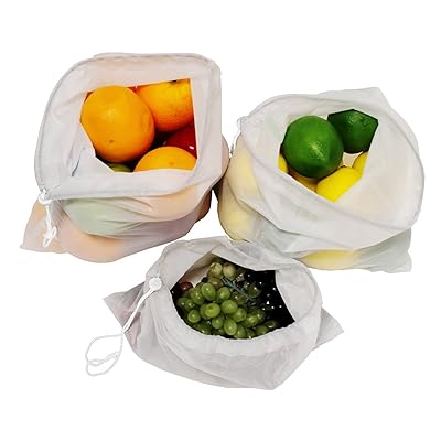 earthwise reusable mesh produce bags