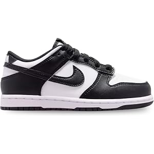 Nike Dunk Low Preschool Lifestyle Shoes (White/Black/White)