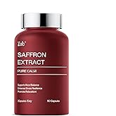 ZAB Saffron Supplements 88.5mg Pure Saffron Extract Capsules, Daily Mood, Energy & Eye Health Support Saffron Supplement, 90 Capsules, 45-Day Supply