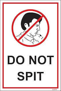 Dishasignage Don T Spit Sign Sticker For Wall Hindi Amazon In