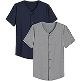 Latuza Men's Bamboo Viscose Button Down Pajama Shirt 2 Pack